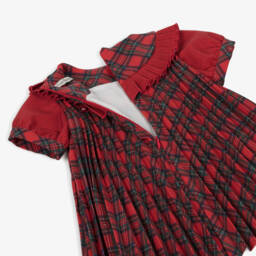 Piccola Speranza-Платье красное в тартановую клетку | Childrensalon
