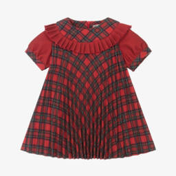 Piccola Speranza-Платье красное в тартановую клетку | Childrensalon