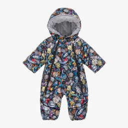 Pilguni-Baby Boys Black Space Print 2-in-1 Snowsuit | Childrensalon