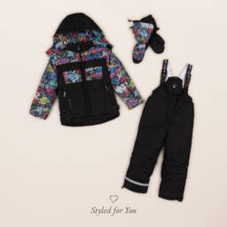 Pilguni-Black Waterproof Ski Trousers | Childrensalon