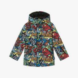 Boys Multicolour Graffiti Print Technical Ski Jacket