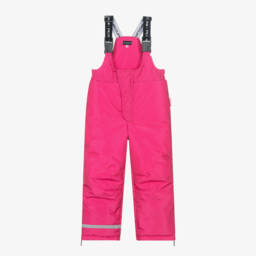 Pilguni-Girls Pink Ski Salopettes | Childrensalon
