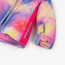 Pilguni-Girls Pink Tie-Dye Technical Ski Jacket | Childrensalon