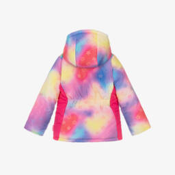 Pilguni-Girls Pink Tie-Dye Technical Ski Jacket | Childrensalon