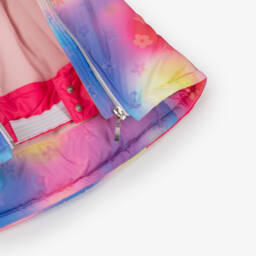 Pilguni-Girls Pink Tie-Dye Technical Ski Jacket | Childrensalon