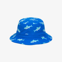 Playshoes-قبعة سباحة بطبعة أسماك القرش لون أزرق (+UPF 50) | Childrensalon