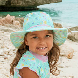 Playshoes-قبعة شمس بطبعة يونيكورن لون أخضر (+UPF50) | Childrensalon