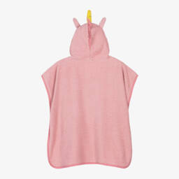 Playshoes-Girls Pink Cotton Poncho Towel | Childrensalon