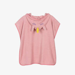 Playshoes-Girls Pink Cotton Poncho Towel | Childrensalon