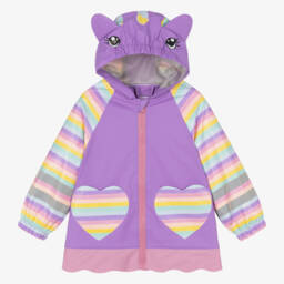 Playshoes-Girls Purple Unicorn Raincoat | Childrensalon