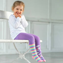 Playshoes-Pink & Purple Tights (2 Pack) | Childrensalon