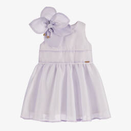 POCA & POCA-Girls Lilac Purple Sleeveless Dress | Childrensalon
