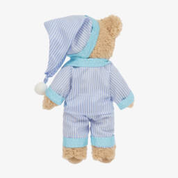 Powell Craft-Blue Stripe Pyjama Teddy Bear (34cm) | Childrensalon