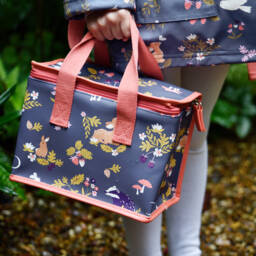 Powell Craft-Blue Woodland Print Lunch Bag (20cm) | Childrensalon