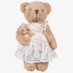 Brown Unicorn Dress Teddy Bear (34cm)