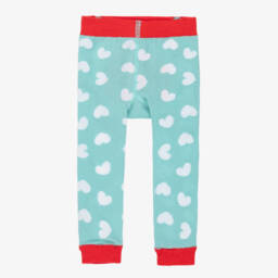 Powell Craft-Girls Blue Cotton Leggings | Childrensalon