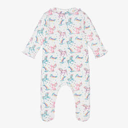 Powell Craft-أفرول بيبي غرو قطن لون أبيض للمولودات | Childrensalon