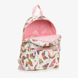 Powell Craft-حقيبة ظهر جلد صناعي لون أبيض وزهري (32 سم) | Childrensalon