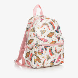 Powell Craft-حقيبة ظهر جلد صناعي لون أبيض وزهري (32 سم) | Childrensalon