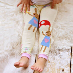 Powell Craft-Girls Yellow Cotton Leggings | Childrensalon