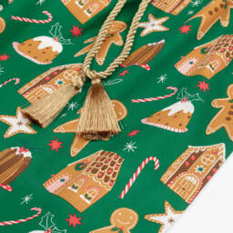 Powell Craft-Green Gingerbread Christmas Sack (75cm) | Childrensalon