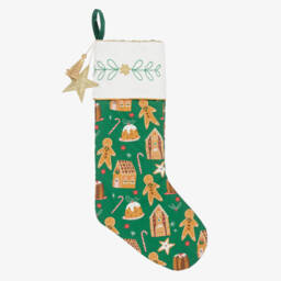 Green Gingerbread Christmas Stocking (56cm)