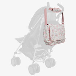 Powell Craft-Бело-розовая пеленальная сумка с балеринами (36см) | Childrensalon