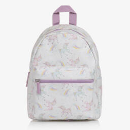 White & Purple Unicorn Backpack (32cm)
