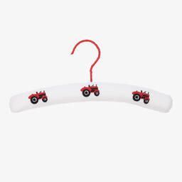 Powell Craft-White Tractor Clothes Hanger (31cm) | Childrensalon
