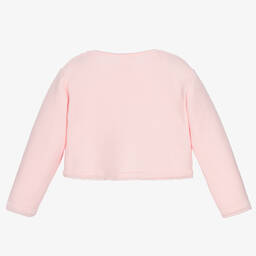 Pretty Originals-كارديغان قطن محبوك لون زهري للبنات | Childrensalon