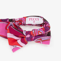 PUCCI-Baby Girls Pink & Purple Orchidee Print Bow Headband | Childrensalon