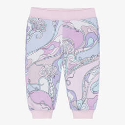Girls Pink & Lavender Cotton Orchidee Joggers