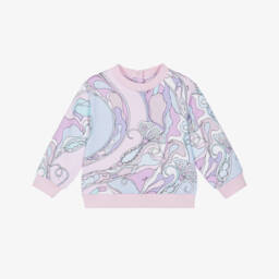 Girls Pink & Lilac Cotton Orchidee Sweatshirt
