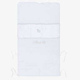 Pureté Du... Bébé-Baby Boys Blue Rocking Horse Embroidered Velour Nest (90cm) | Childrensalon