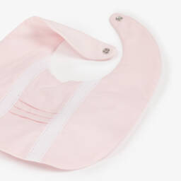 Pureté Du... Bébé-Baby Girls Light Pink Cotton Bib | Childrensalon