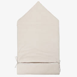 Pureté Du... Bébé-Beige Velour Padded Baby Nest (90cm) | Childrensalon