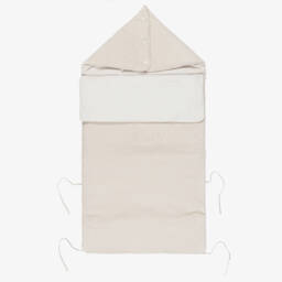 Pureté Du... Bébé-Beige Velour Padded Baby Nest (90cm) | Childrensalon