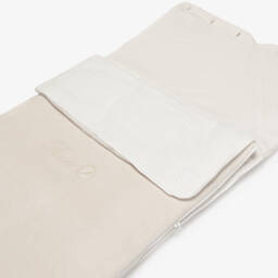 Pureté Du... Bébé-Beige Velour Padded Baby Nest (90cm) | Childrensalon