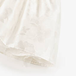 Rachel Riley-فستان بحزام ساش جاكار أورغانزا لون عاجي وزهري | Childrensalon