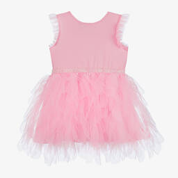 Rachel Riley-فستان تول وقطن لون زهري | Childrensalon