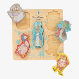 Rainbow Designs-Peter Rabbit Wooden Shape Puzzle (22cm) | Childrensalon