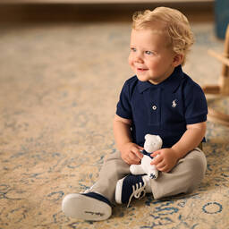 Ralph Lauren-بنطلون تشينو قطن لون بيج للمواليد | Childrensalon