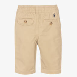 Ralph Lauren-Baby Boys Beige Cotton Trousers | Childrensalon