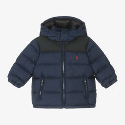 Ralph Lauren-Baby Boys Blue & Black Snowsuit | Childrensalon