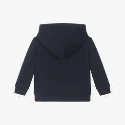 Ralph Lauren-هودي بسحاب قطن لون كحلي للمواليد | Childrensalon