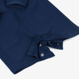 Ralph Lauren-Baby Boys Blue Polo Bear Sun Suit (UPF50+) | Childrensalon