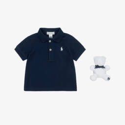 Ralph Lauren-Baby Boys Blue Polo Shirt | Childrensalon