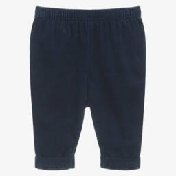 Ralph Lauren-Baby Boys Navy Blue Cotton Corduroy Trousers | Childrensalon