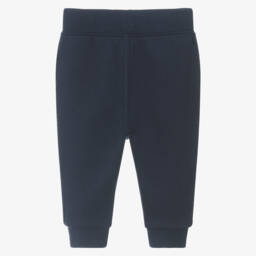 Ralph Lauren-Baby Boys Navy Blue Cotton Cuffed Joggers | Childrensalon
