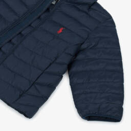 Ralph Lauren-Baby Boys Navy Blue Packable Puffer Jacket | Childrensalon